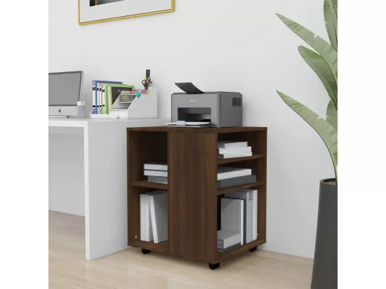 Armoire roulante Chêne marron 60x53x72 cm Bois d'ingénierie