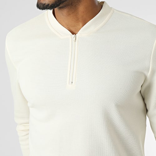 Polo Manches Longues Beige Clair