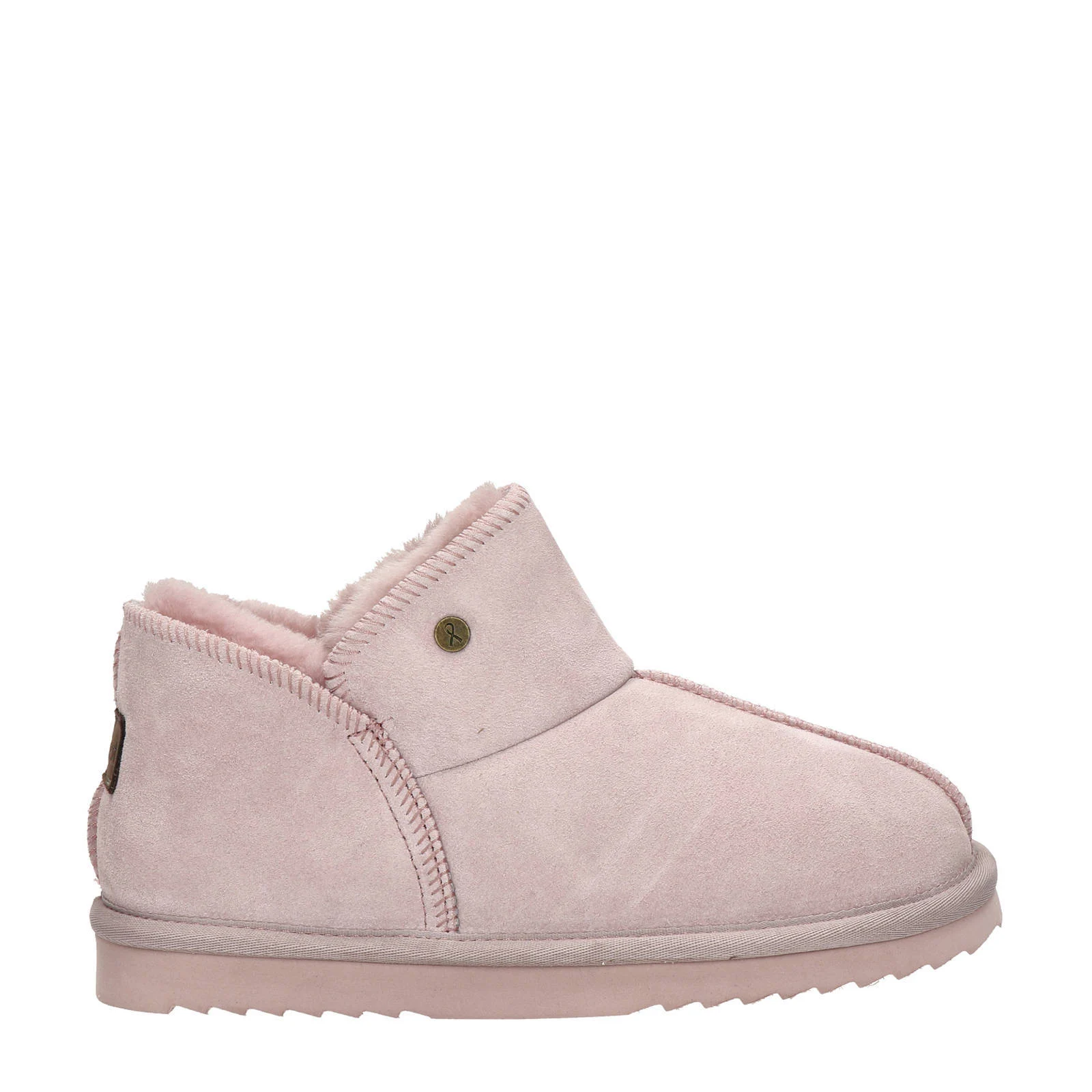 Warmbat Australia Willow gevoerde suède pantoffels lichtroze
