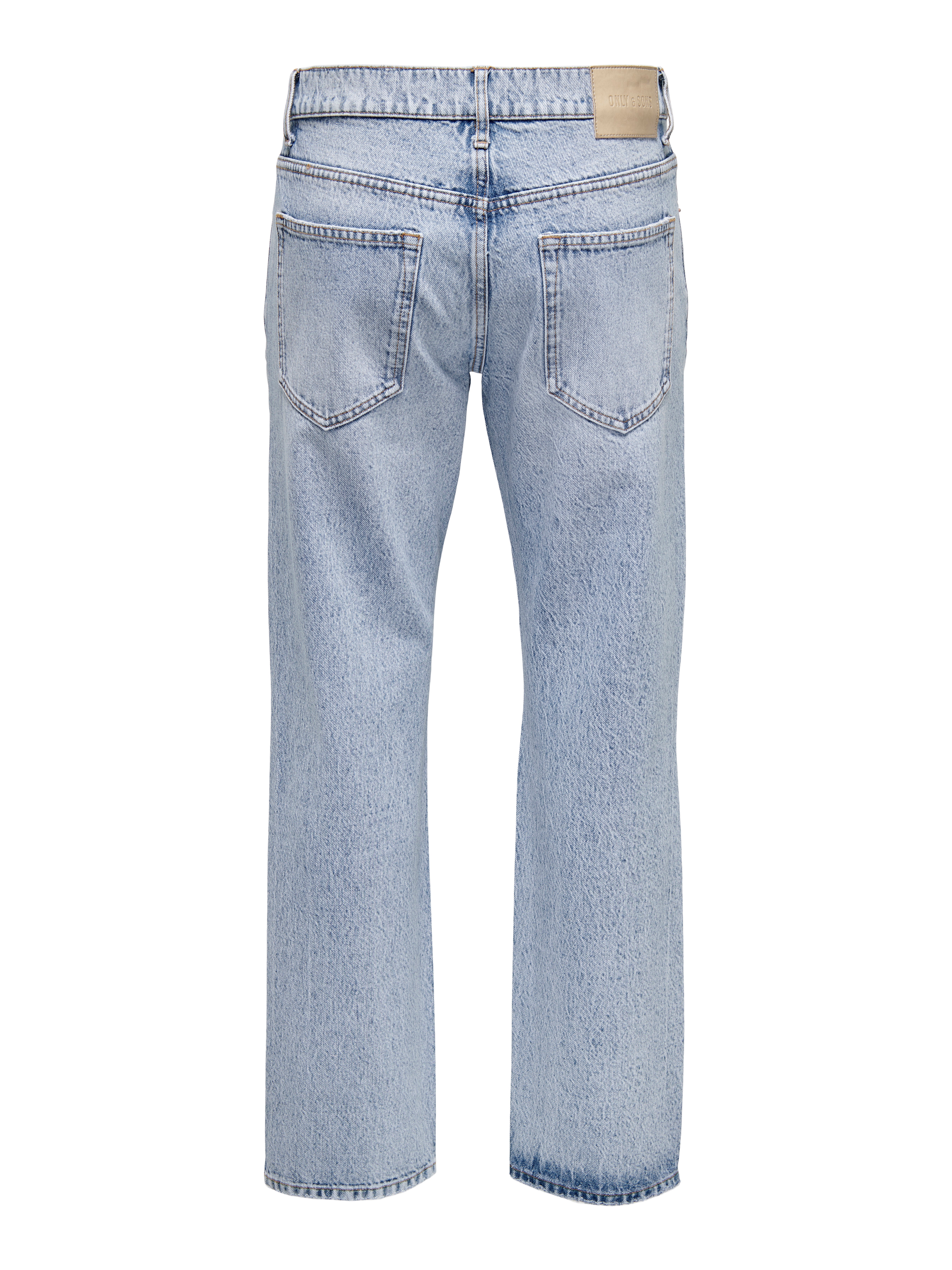 ONSEDGE Mittlere Taille Gerade geschnitten Jeans Light Blue Denim
