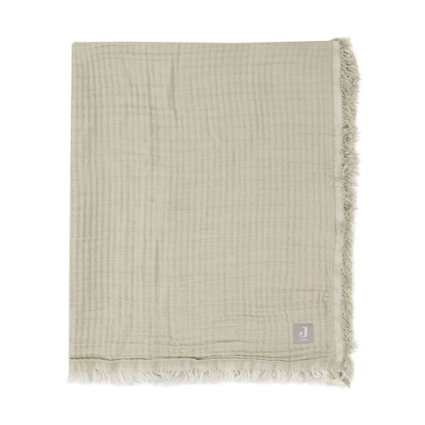 Jollein Fringe Wiegdeken - Hydrofiel - Olive Green / Ivory
