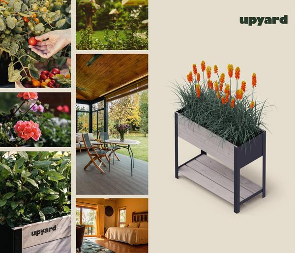 Upyard Holz-Pflanzkasten ModernBox mit Ablage,