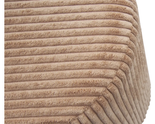 Corduroy kruk taupe 38x35 cm