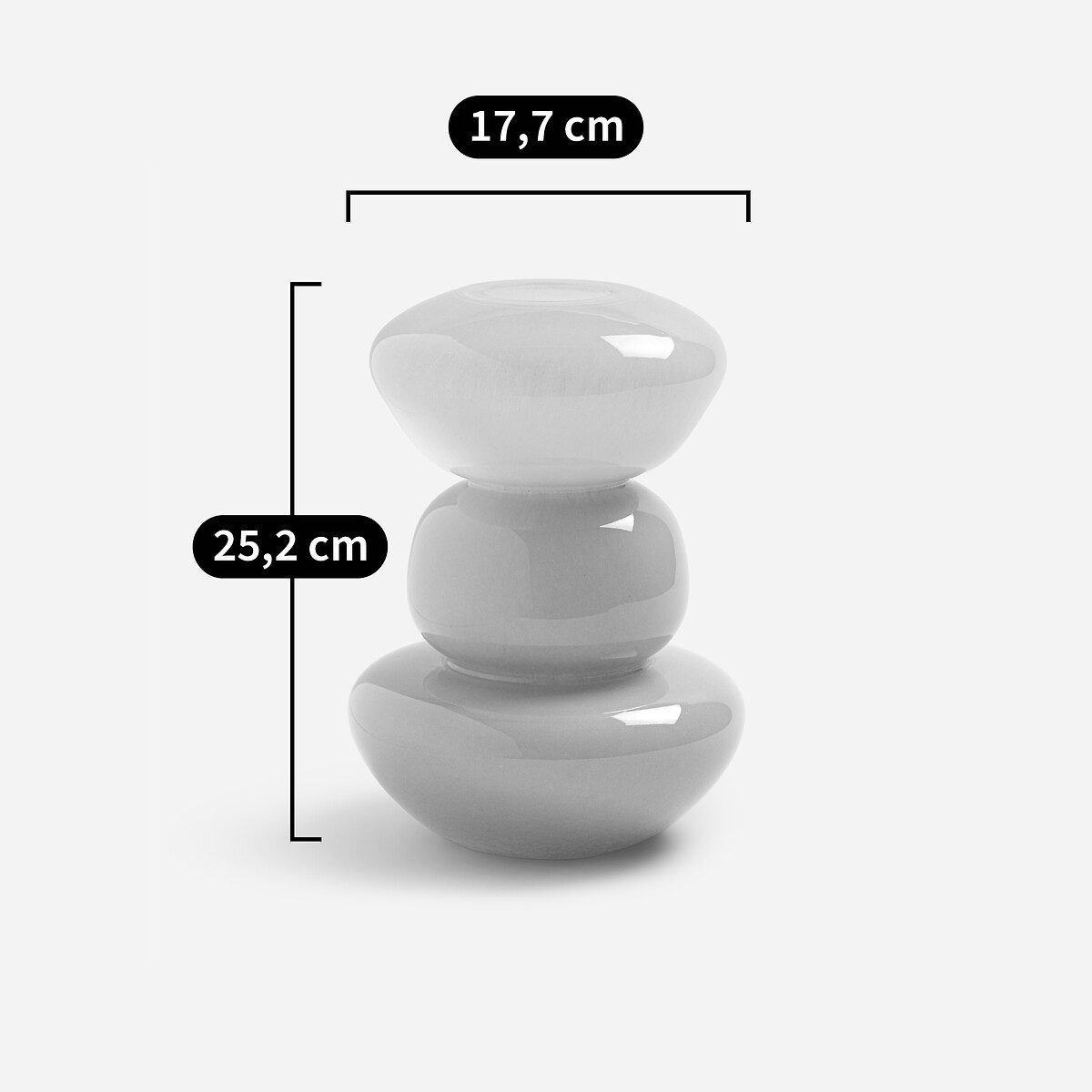 AM.PM<br>Vaso de vidro soprado à mão, 25,2 cm de altura, Fysa