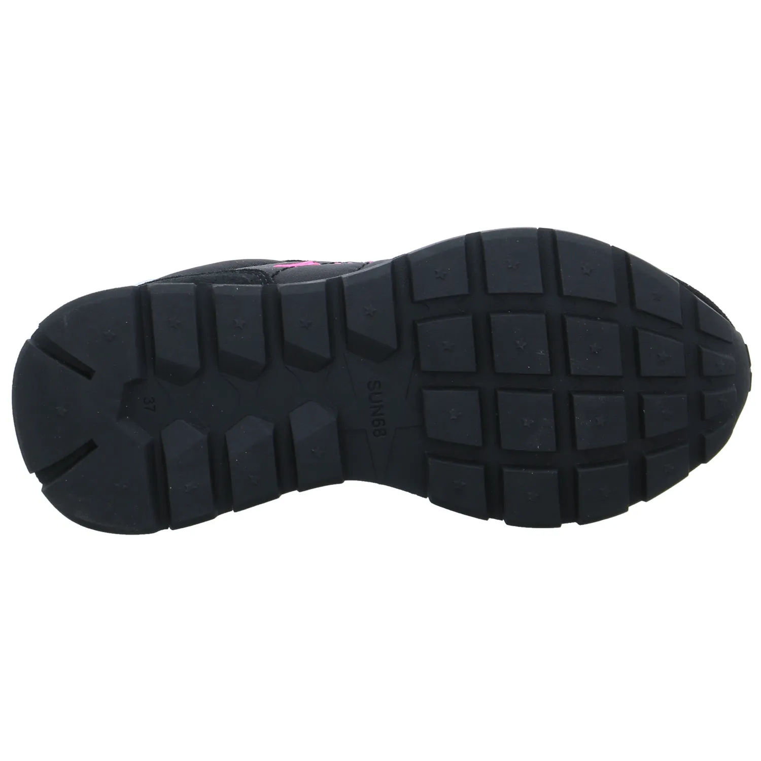 SUN68 Sneaker Schwarz Leder  mit Wechselfussbett