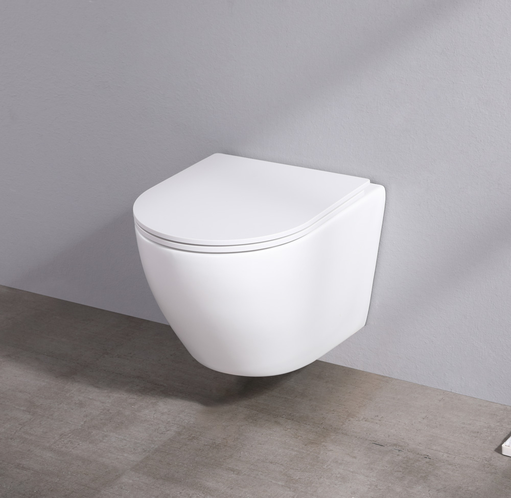 Geberit UP100 toiletset met Saniclear Itsie mat witte toiletpot randloos met softclose zitting