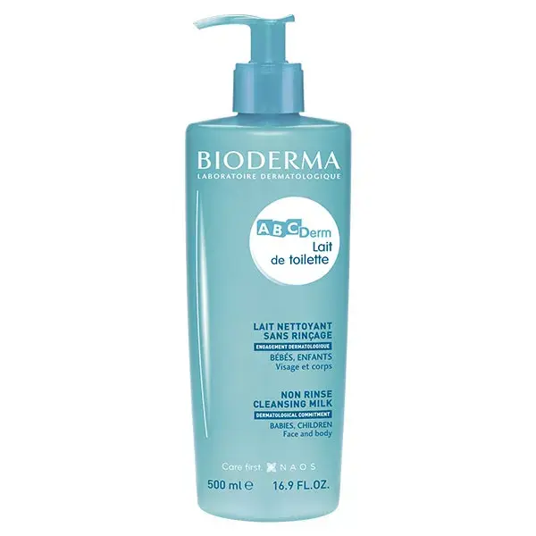 Leite de Limpeza Bioderma ABCDerm, Sem Enxágue, para Bebês e Crianças, 500ml