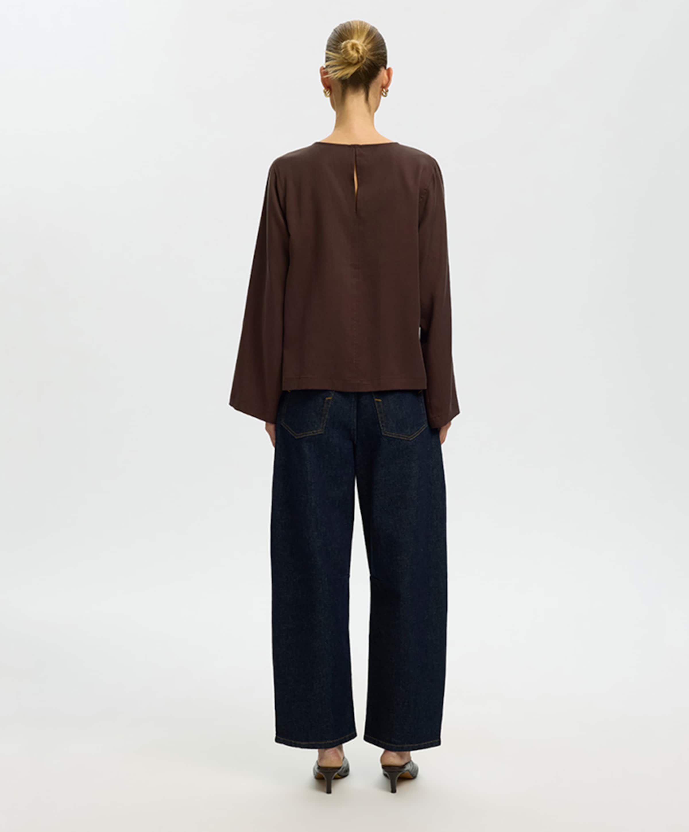 Selected Dames blouse bruin