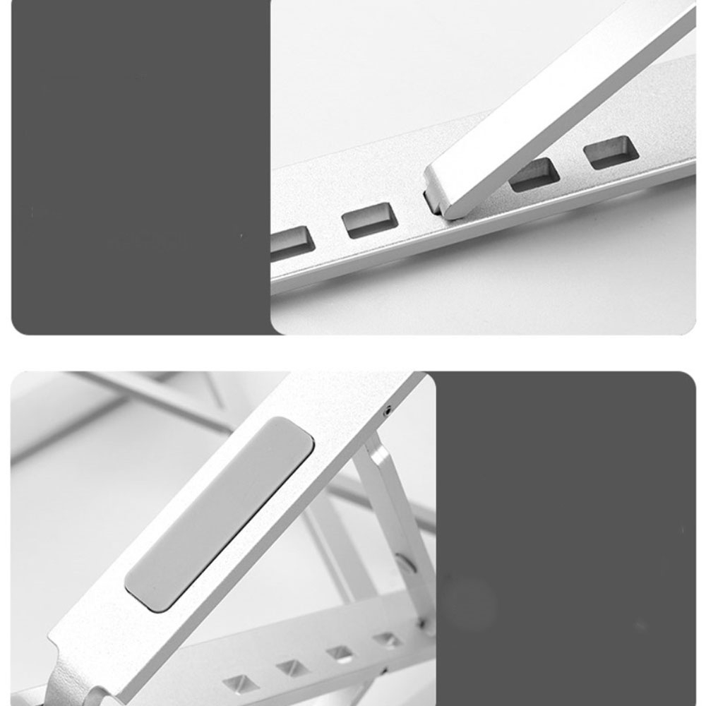 Faltbare 15-Höhen Multi-Winkel Halterung Alu Ständer für Laptop / MacBook / Tablet (bis 17