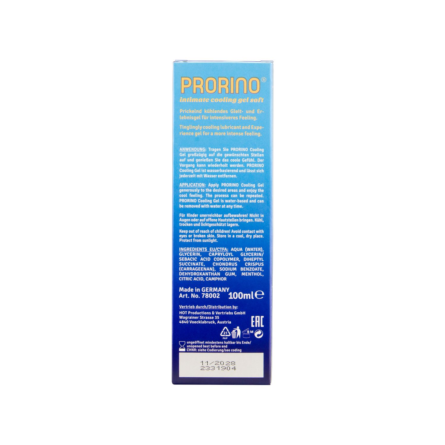 Intimate Cooling Gel „soft“ for men