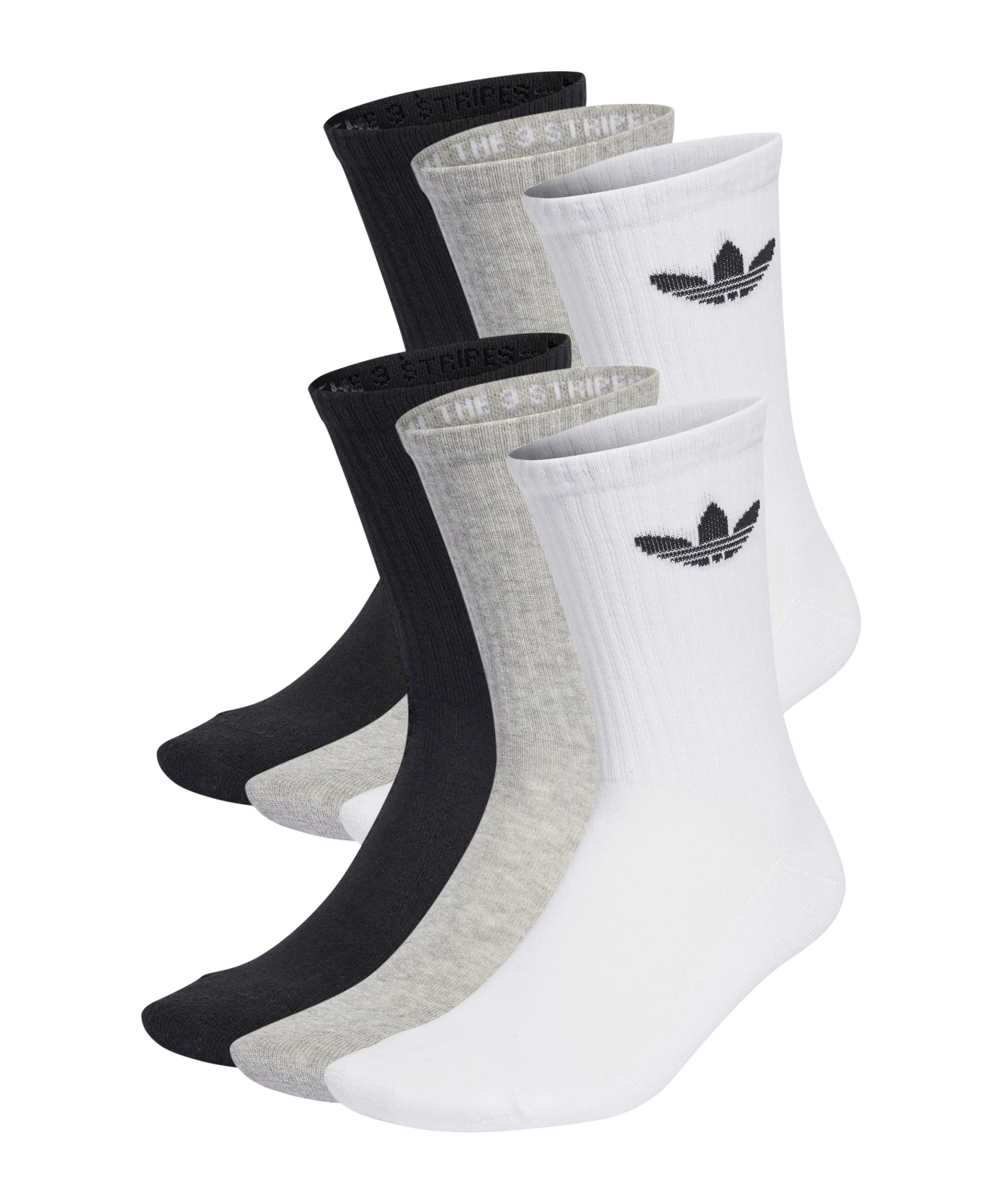 adidas Originals Trefoil Cushion Socken 6er Pack Schwarz