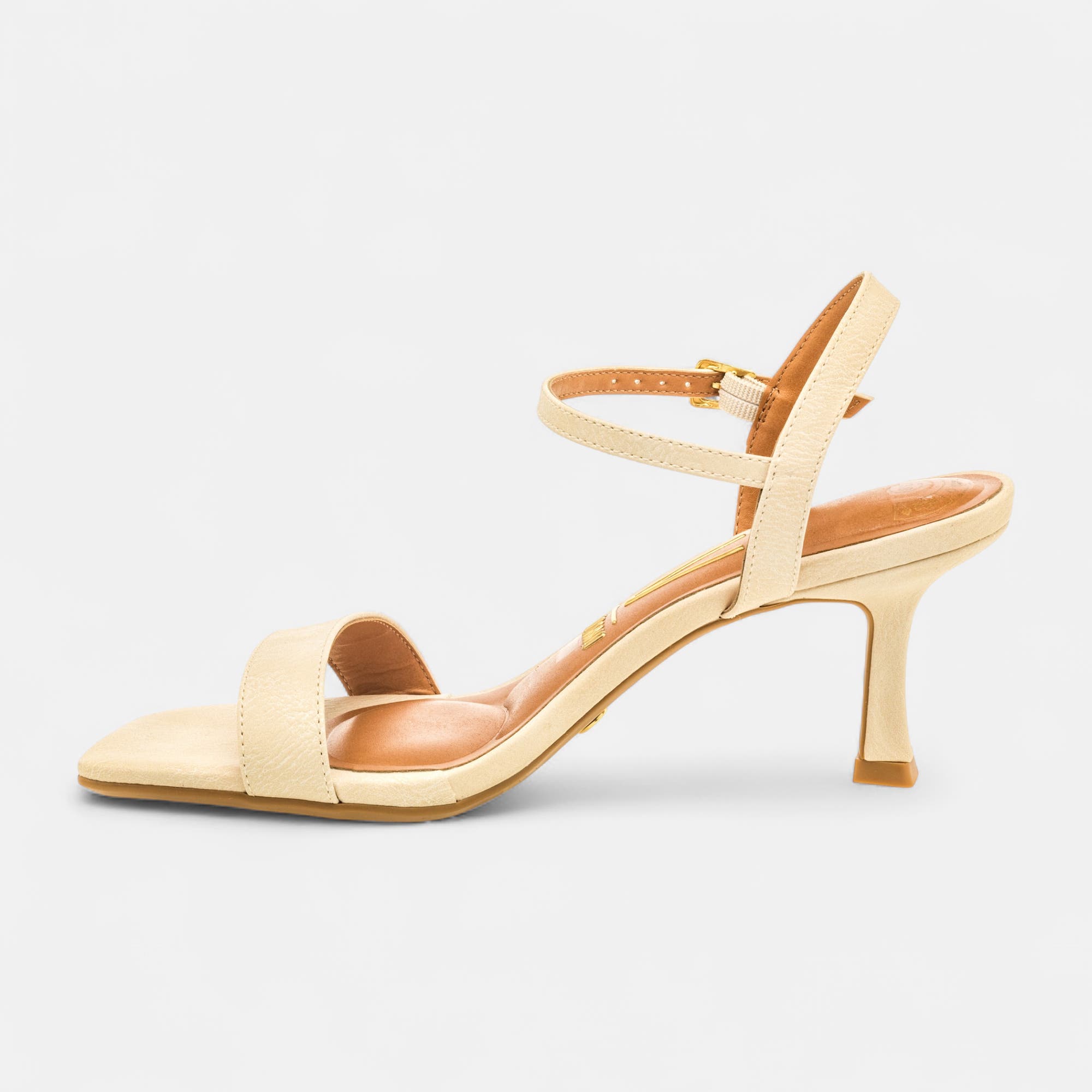 Nu-pieds à talon Femme beige