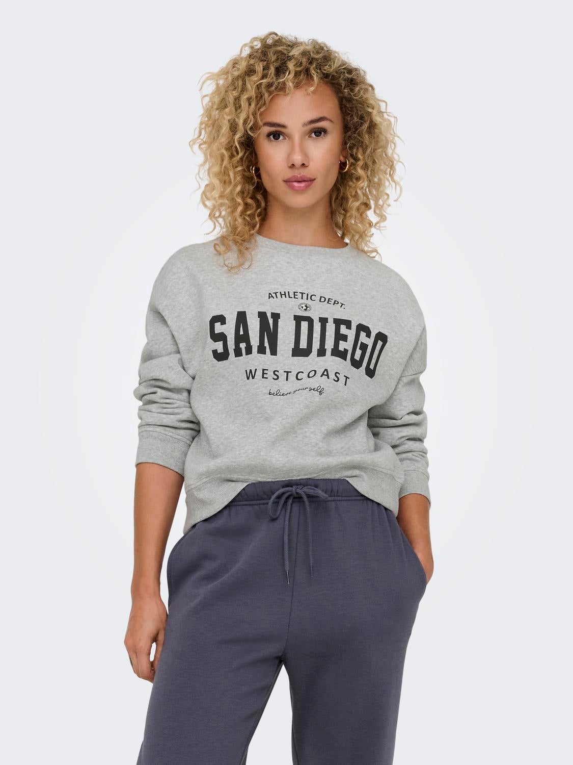 ONLSWEAT Sweatshirt Light Grey Melange