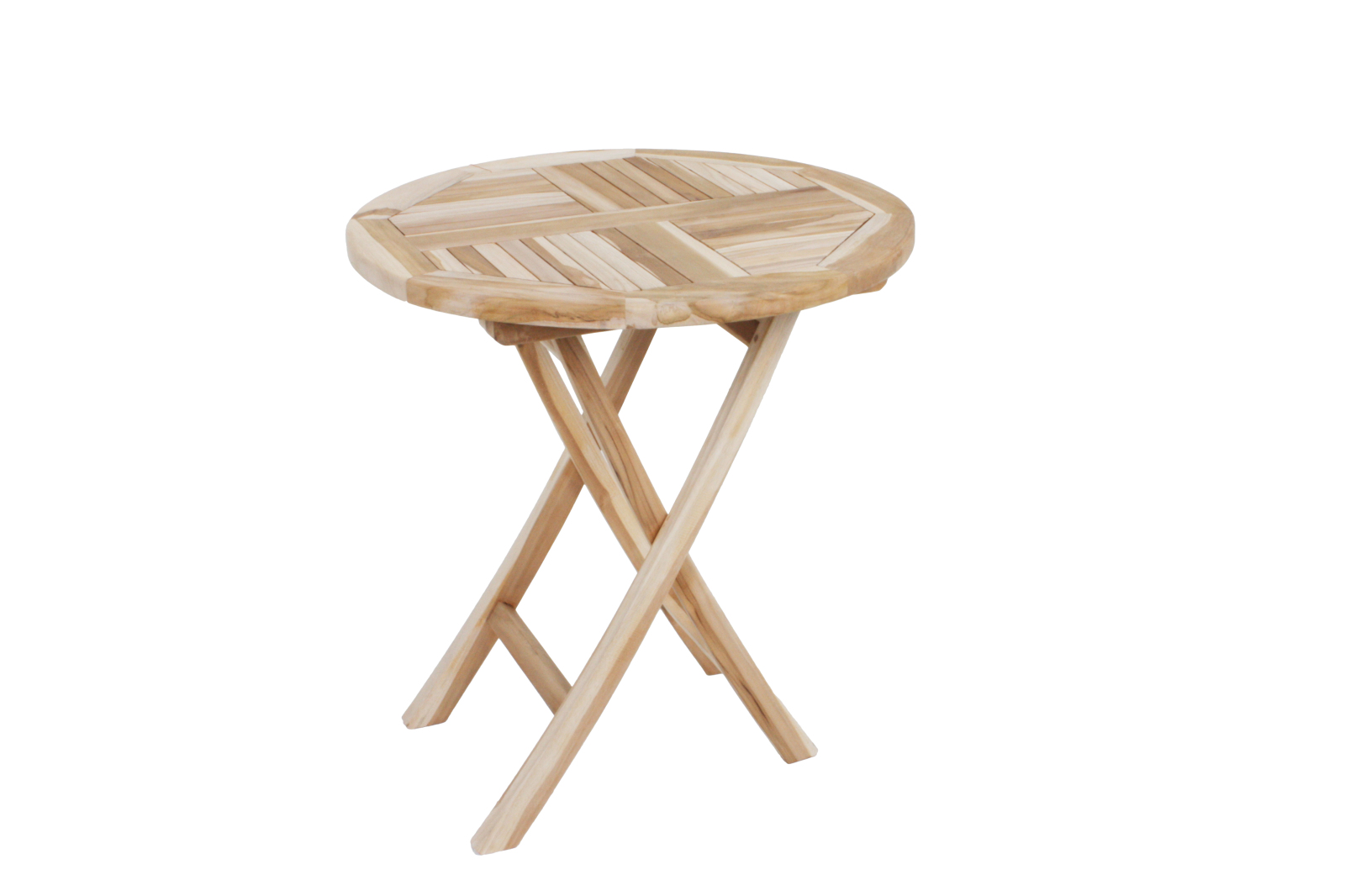 3-teilige Tischgruppe JAVA 03 - natur - Teak Massivholz - klappbar