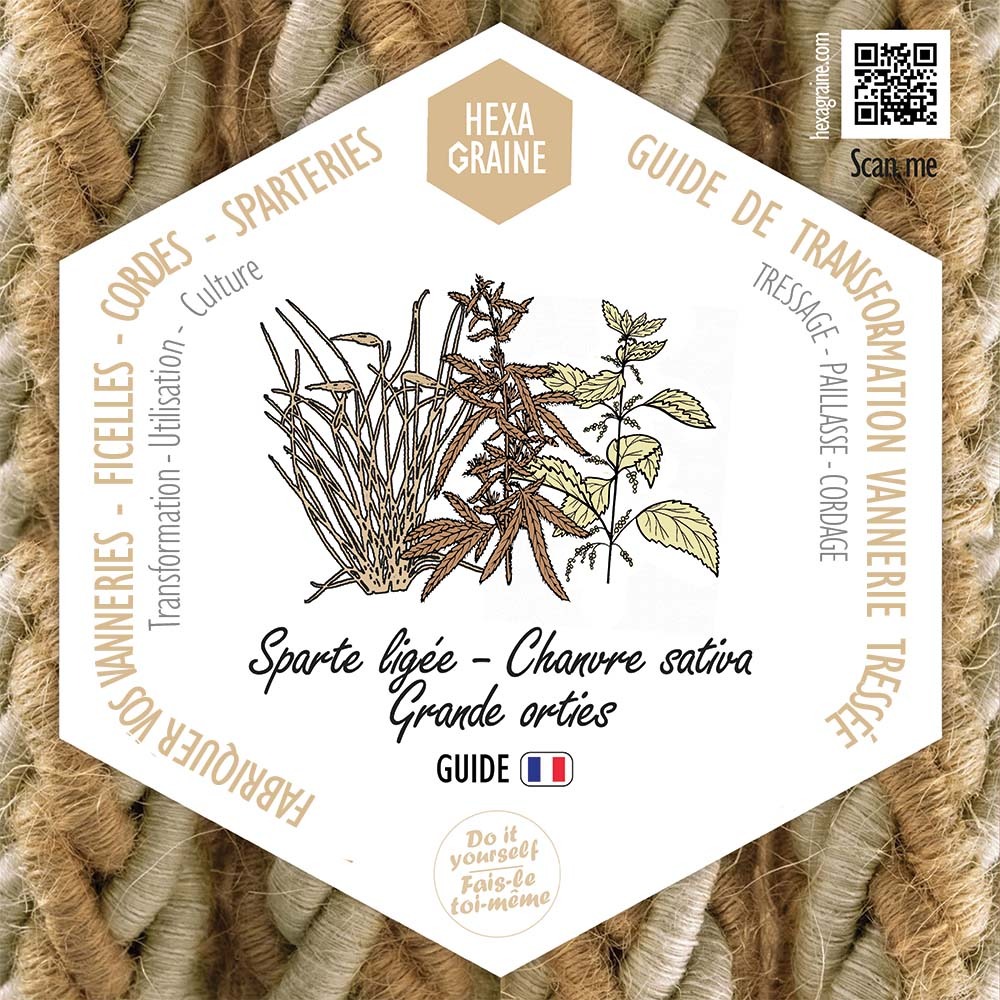 Coffret de semences textile vannerie tressée