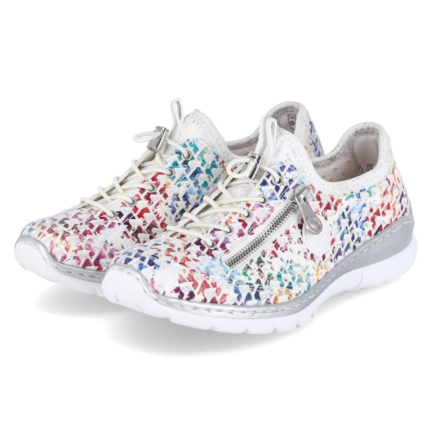 Rieker Slip-On-Sneaker - multi/weiss-silber