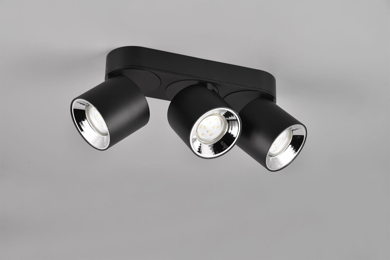 TRIO Retrofit Deckenlampe mit 3 Spots GUAYANA 27 cm schwarz