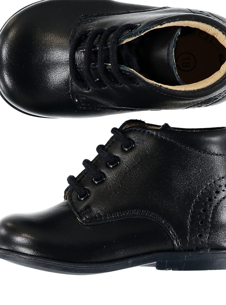 Bottillon mixte cuir marine