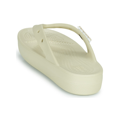 Crocs - CLASSIC PLATFORM FLIP W - Beige