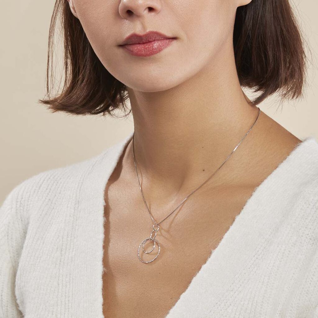 Collier Flaura Argent Blanc
