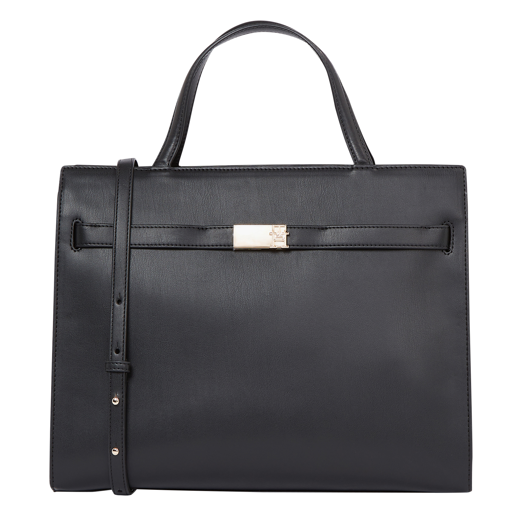 Sac cabas effet cuir | Noir