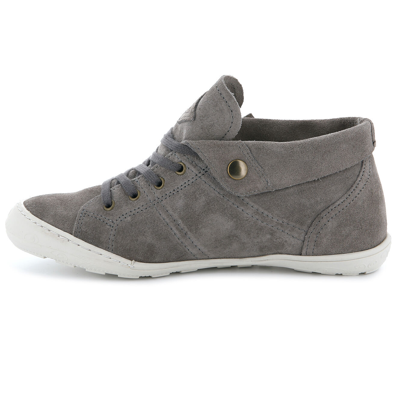 Palladium Baskets montantes en Velours de Cuir Gaetane gris moyen