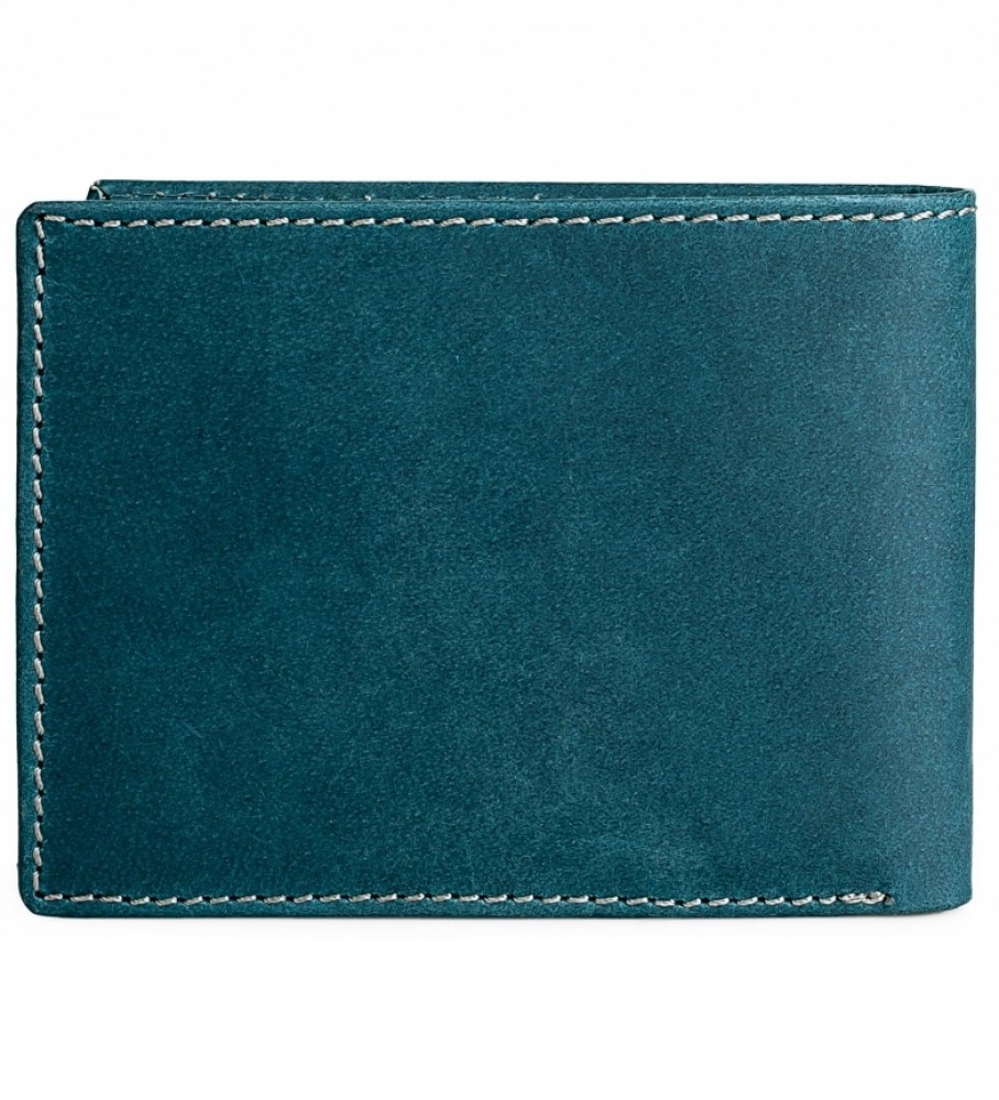 Carteira de couro Lois 201707 Azul 11,5 x 9 cm