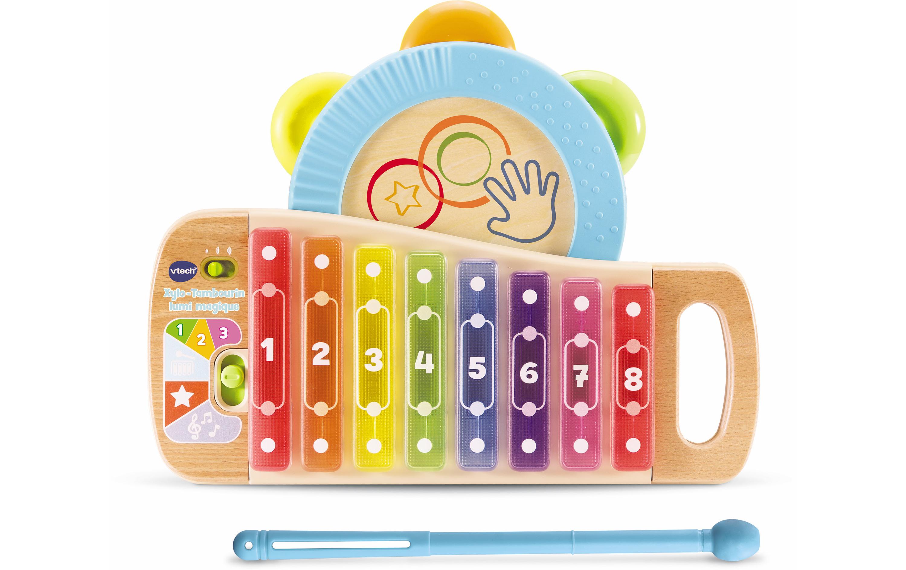Musikspielzeug Xylo-Tambourin lumi magique -FR-Kinderinstrumente
