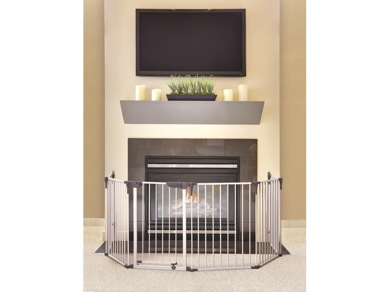 DREAMBABY Laufgitter Royale Converta Weiss 3-in-1 Metall Laufgitter breite Barriere/Kaminschutz