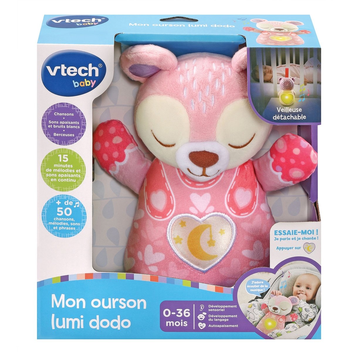Mon ourson Lumi dodo rose