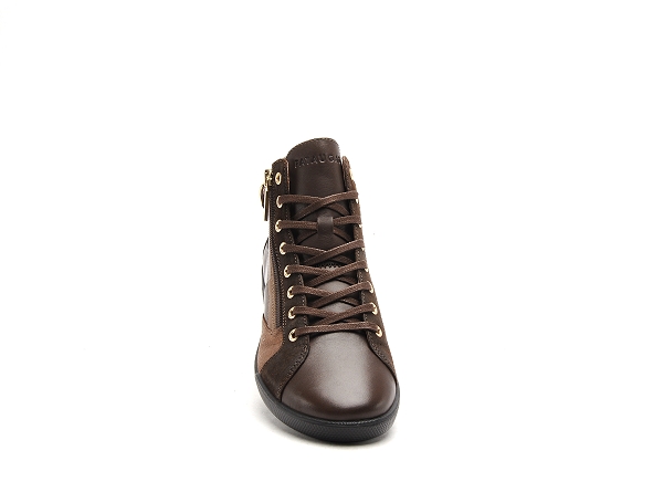 Pataugas boots bottine plates femme palme mix marron