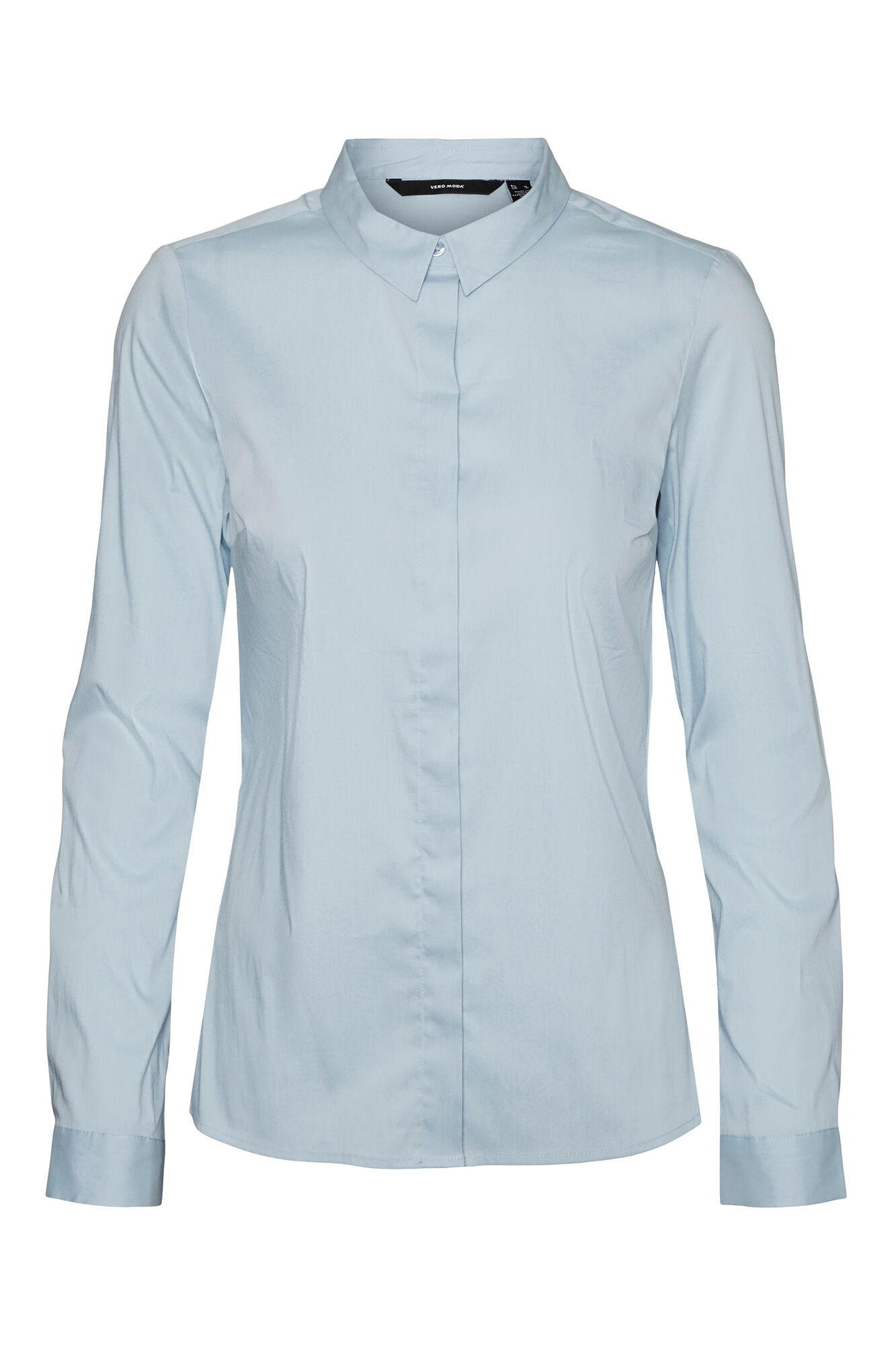 Camisa básica de manga comprida - Azul