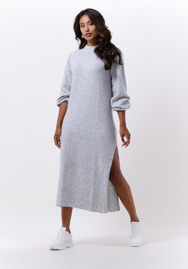 CALVIN KLEIN grijze calvin klein midi jurk fluffy yarn sweater dress