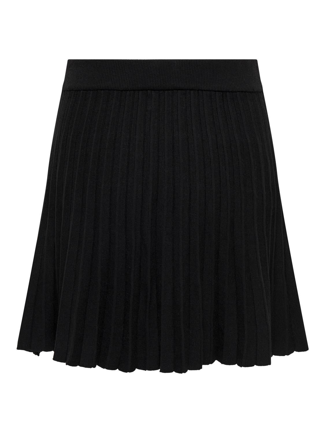 JDYASH Plissierter Rock Black