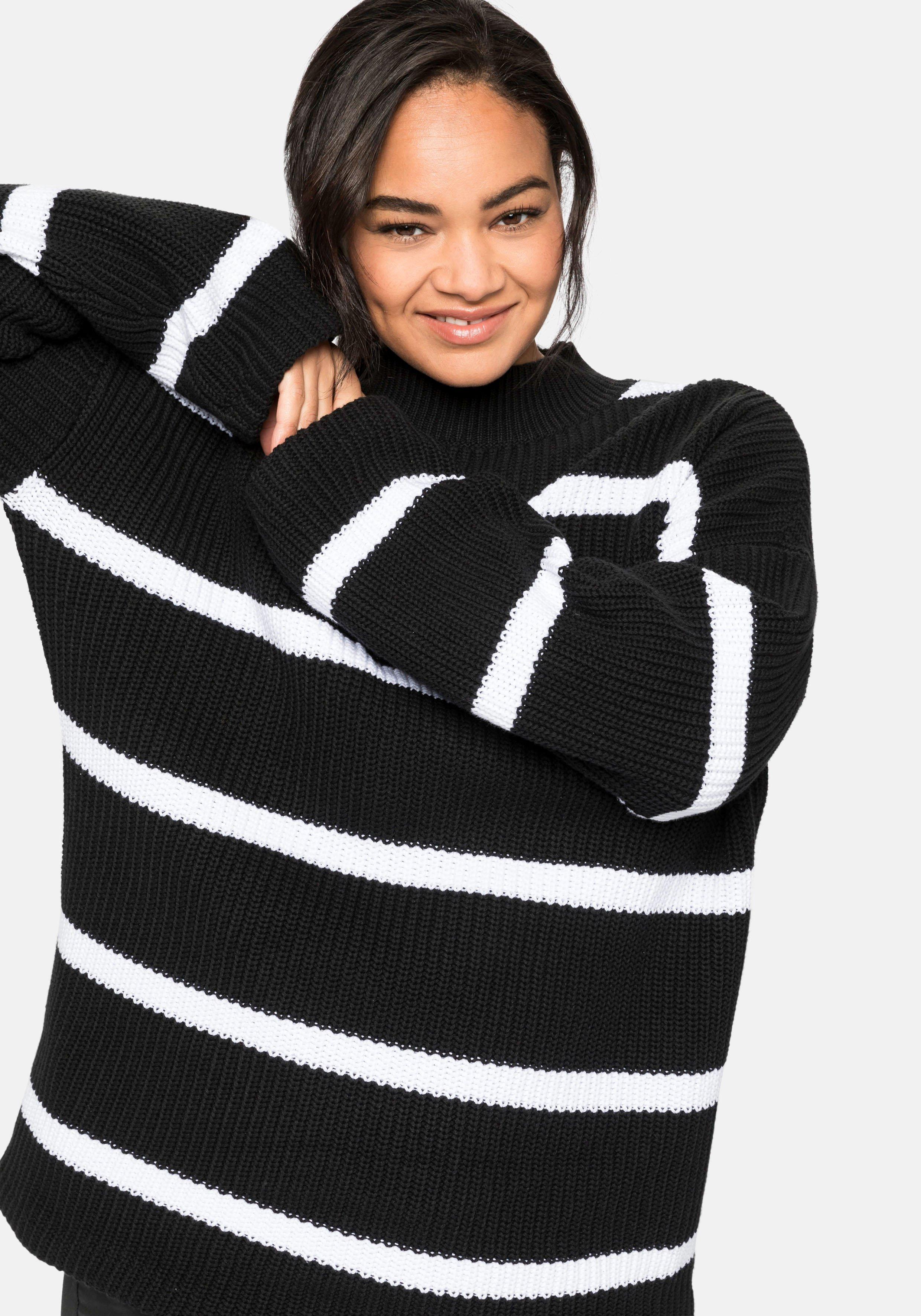 Pullover in Boxy-Form, mit Streifenmuster