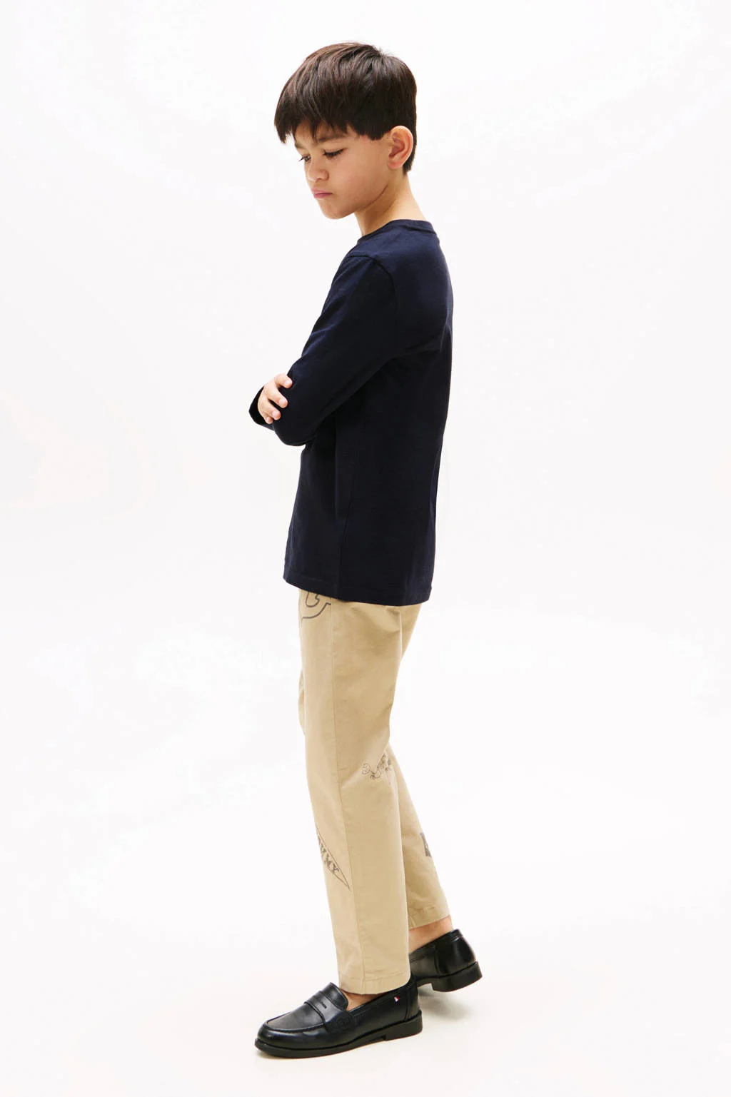 Tommy Hilfiger longsleeve - set van 2 donkerblauw/wit