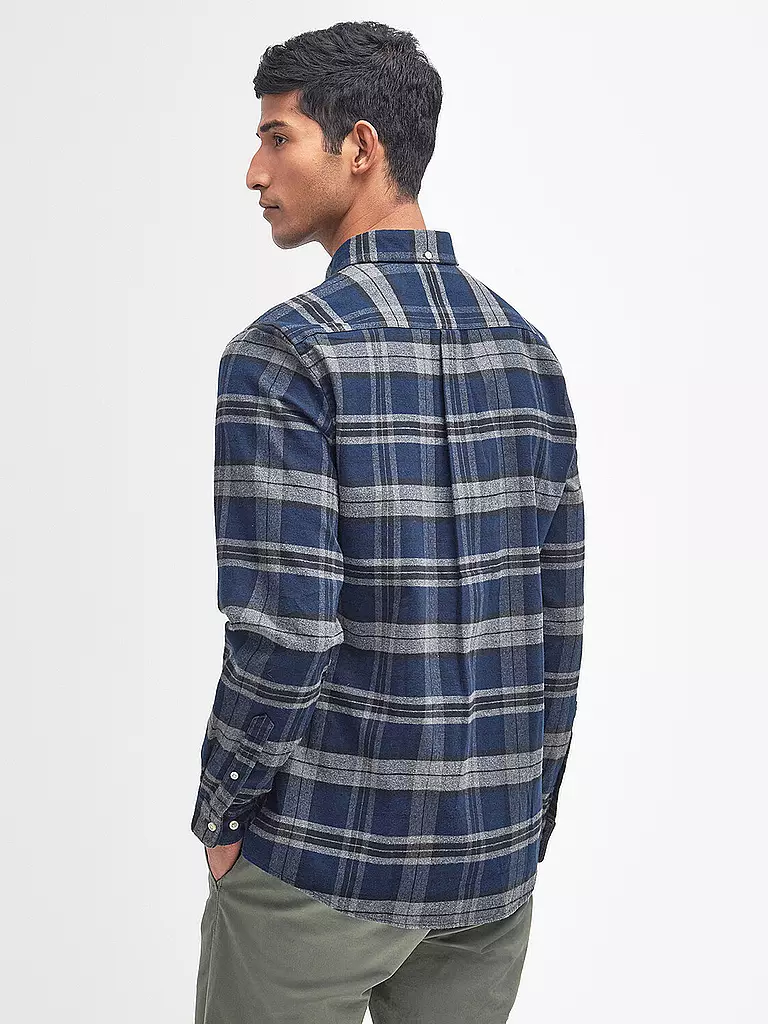 BARBOUR Flanellhemd Slim Fit  grau