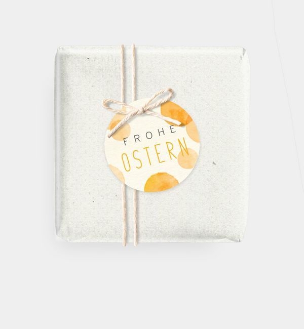 Geschenkanhänger Osterversteck, Geschenkanhänger rund (Ø 50mm)