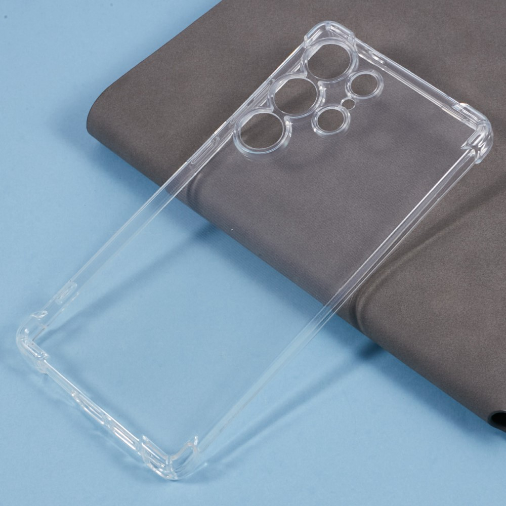 Samsung Galaxy S25 Ultra Gummi Hülle Air Cushion Fallschutz   Kameraschutz - Transparent