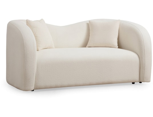 CONCEPT1 - Canapé tissu Asos 2 places Crème 170 x 76 x h75