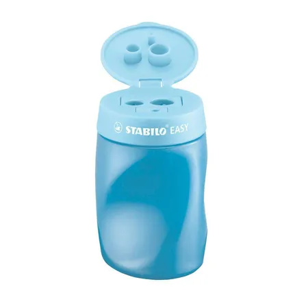 Ergonomischer Dosen-Spitzer für Rechtshänder - STABILO EASYsharpener - 3 in 1 - blau