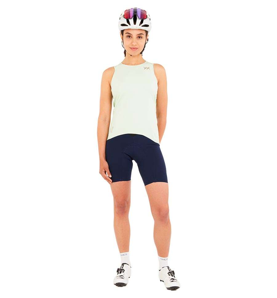 SHER Lampo Gravel Fietsshirt Zonder Mouwen Lichtgroen Dames