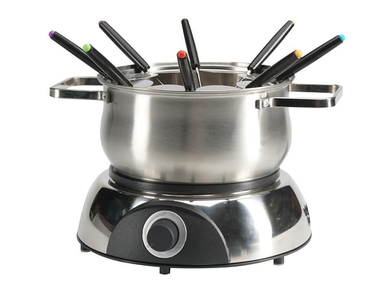 Nouvel Fleischfondue-Set Silva 10 Teile, Silber Fleischfondue-Set für 8 Personen