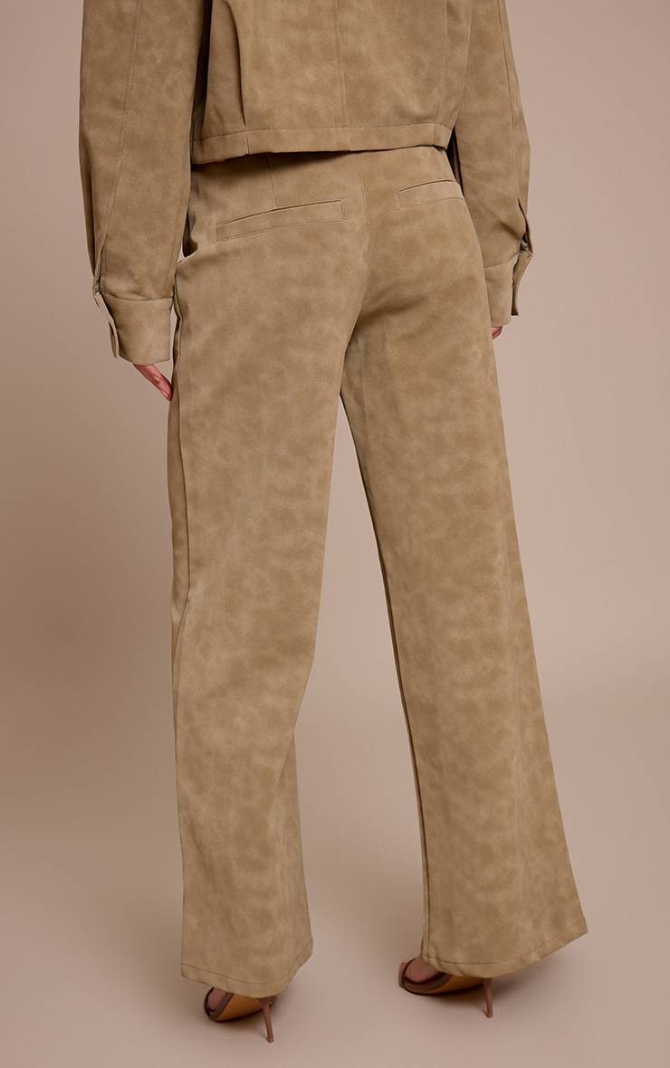 Gris Pierre Pantalon Large En Synthétiquecuir Délavé Ensemble Coordonné