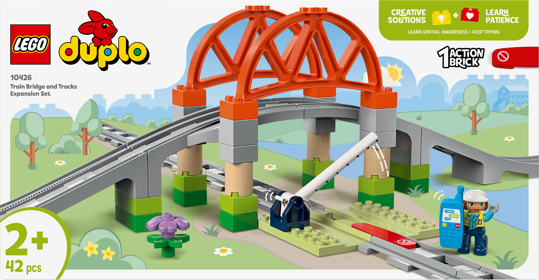 LEGO - DUPLO Town - Togbro og spor udvidelsessæt (10426)
