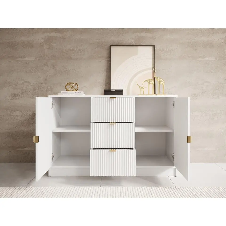 Meubella - Dressoir Tavares - Wit - 118 cm