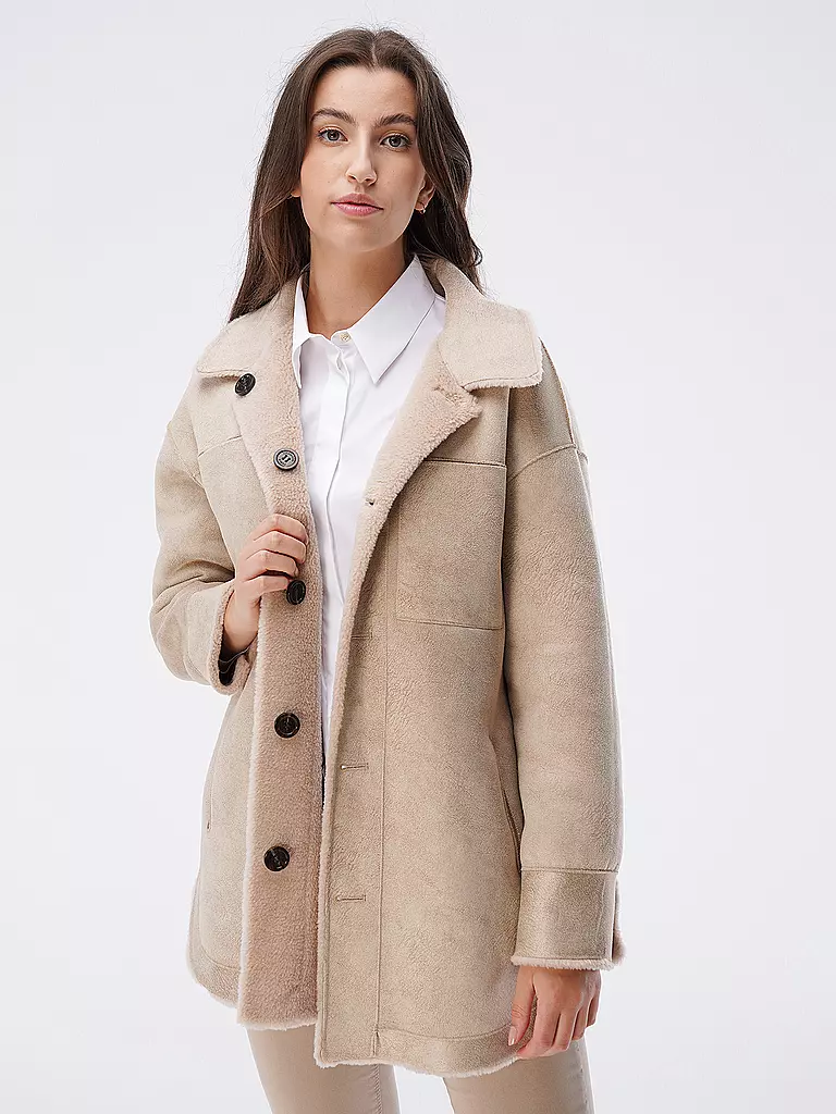 OAKWOOD Wendejacke in Felloptik LILLY  beige