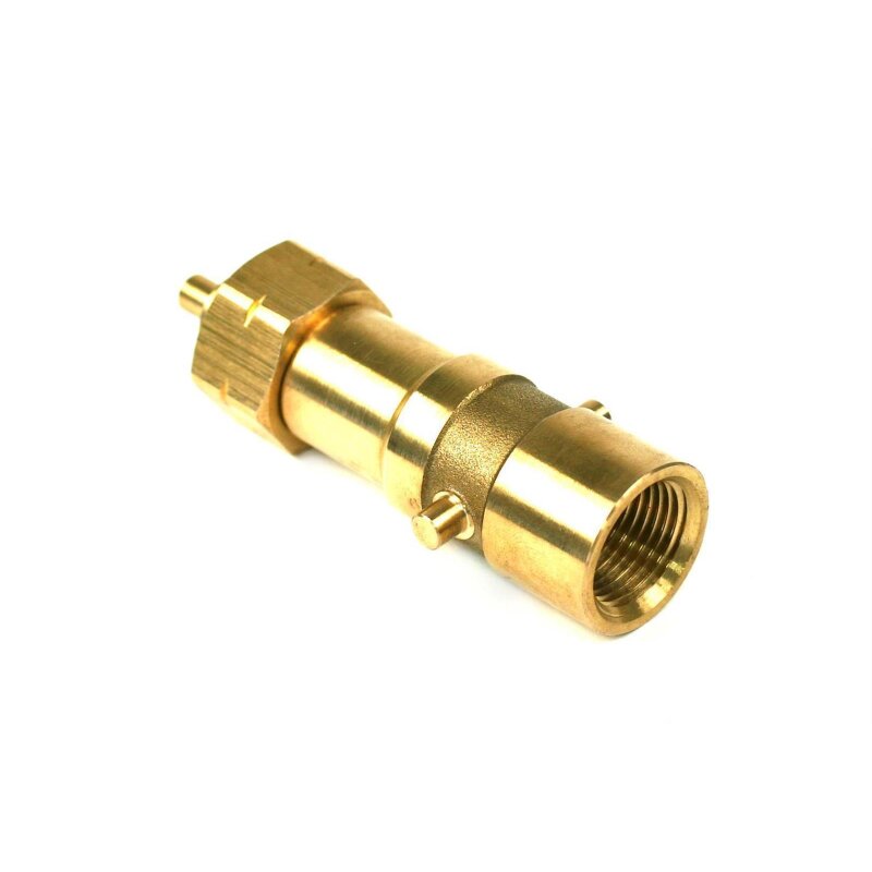 DREHMEISTER Bajonett LPG Adapter, Gasflaschen Adapter zum Befüllen von Gasflaschen W21,8x1/14 Zoll LH - 95mm