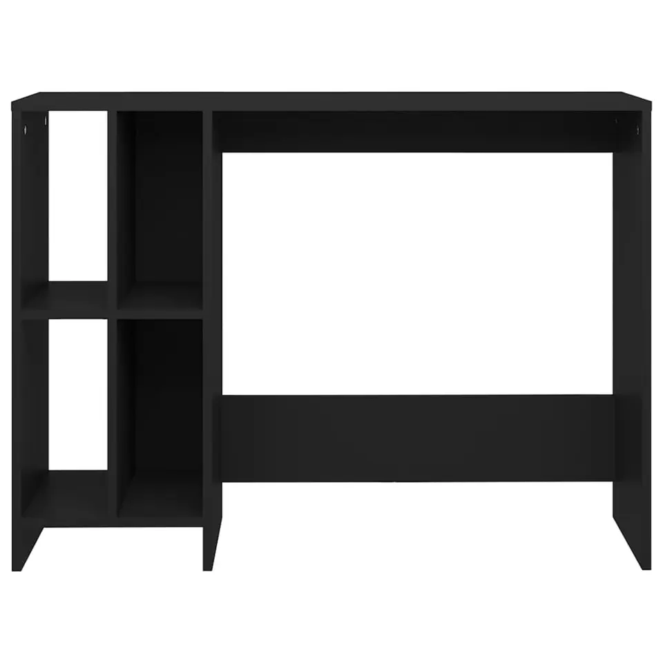 vidaXL - Bureau - Zwart - Bewerkt hout