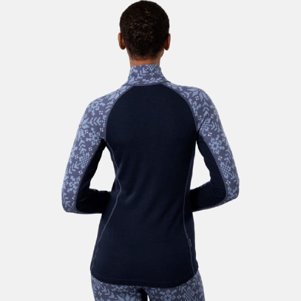 T-shirt thermique KARI TRAA EDITH HALF ZIP MOON